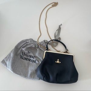VIVIENNE WESTWOOD authentic cross body chain mini bag in black